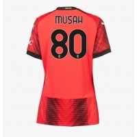 Camisa de time de futebol AC Milan Yunus Musah #80 Replicas 1º Equipamento Feminina 2023-24 Manga Curta